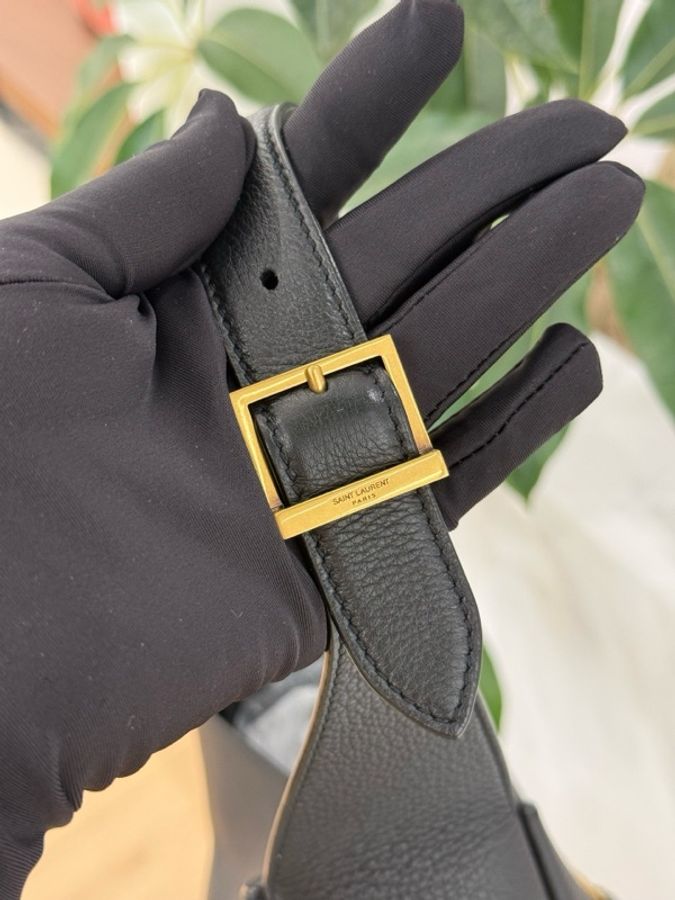 聖羅蘭 Saint laurent ysl 黑金 小號 hobo 23年-14