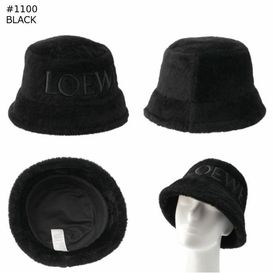 #全新附購證 Loewe 刺繡品牌logo羊毛皮漁夫帽 尺碼57、59-5