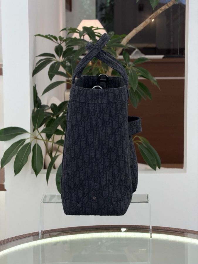 Dior迪奧 WWDior 系列 Oblique經典刺繡印花 男款手提單肩斜挎包托特包-4