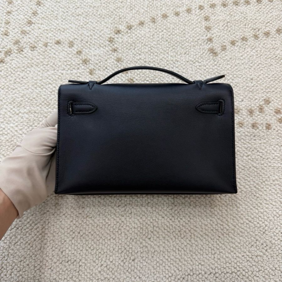 Hermes 愛馬仕 Kelly一代手提包 黑金s皮-1