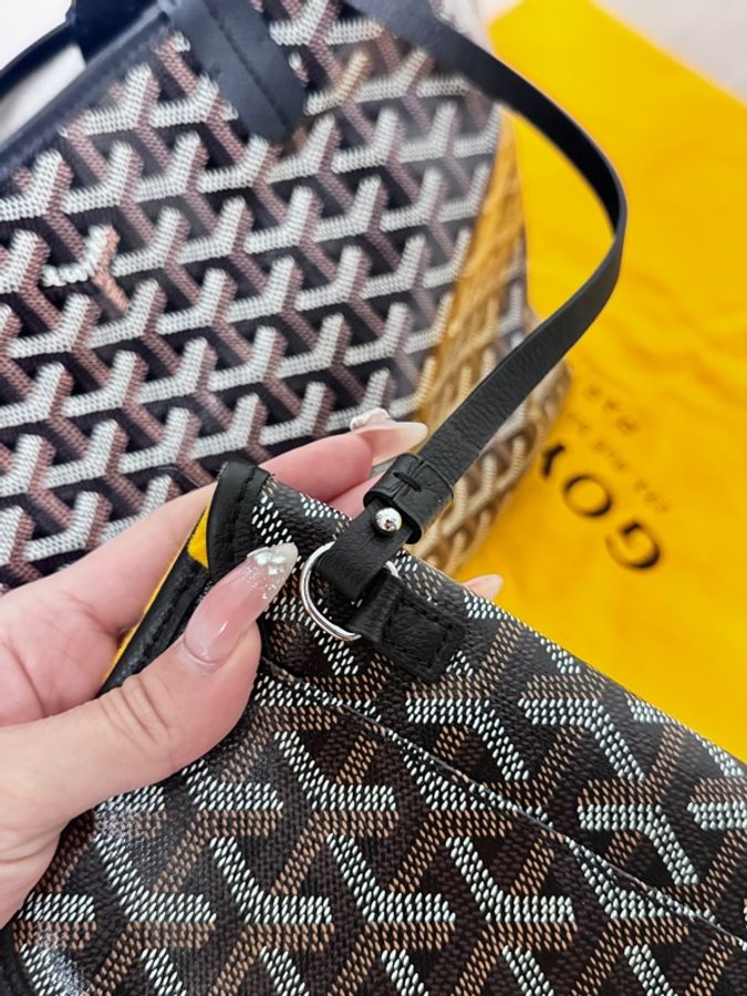 極極新 Goyard PM 子母托特包 黑色-18