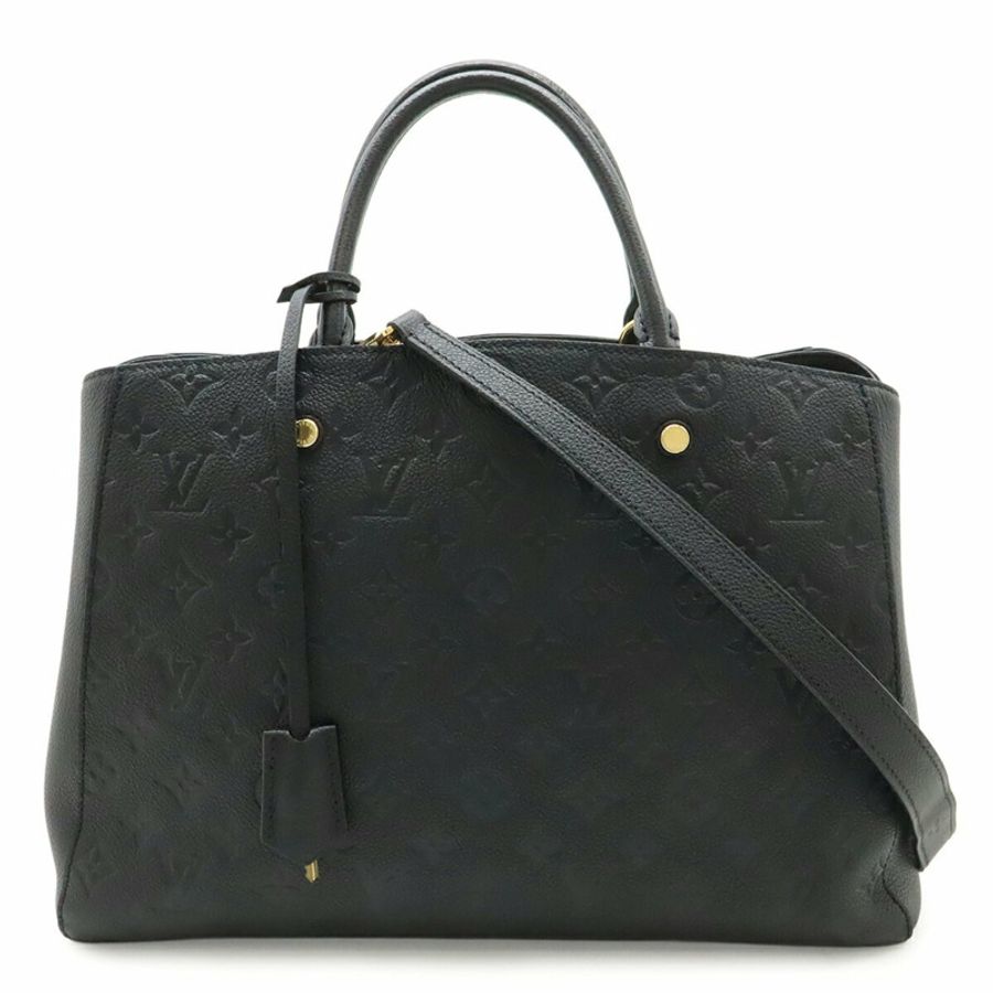 LOUIS VUITTON 路易威登 Monogram Empreinte Montaigne GM 手提包 托特包 單肩黑色 M41069-0