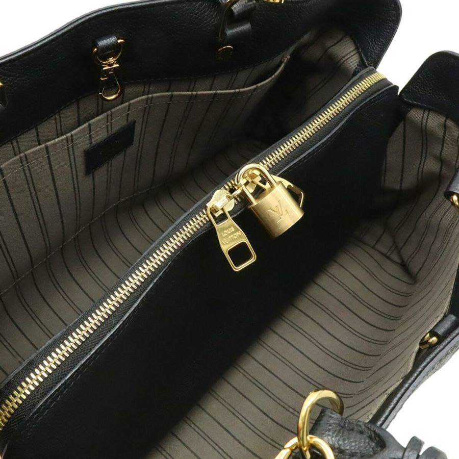 LOUIS VUITTON 路易威登 Monogram Empreinte Montaigne GM 手提包 托特包 單肩黑色 M41069-5