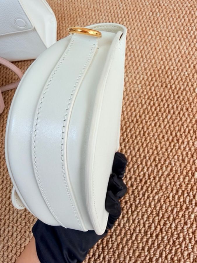 DIOR迪奧 小號白色bobby光面牛皮單肩包斜挎包-7
