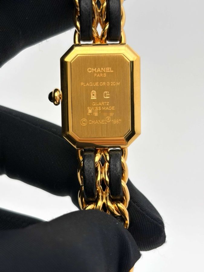Chanel香奈兒 Premiere黑金方糖女士手錶 成色好 M碼-5