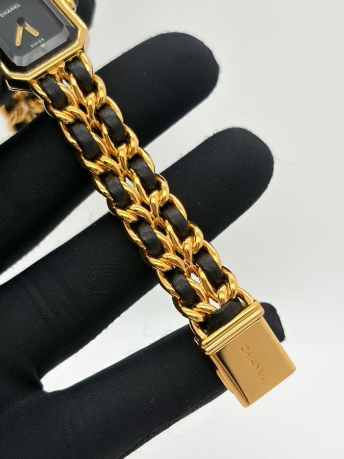 Chanel香奈兒 Premiere黑金方糖女士手錶 成色好 M碼-7