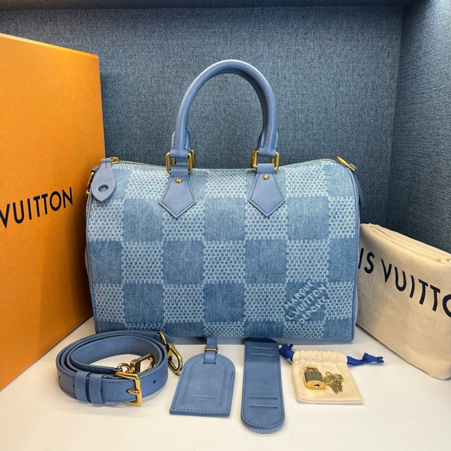Louis Vuitton路易威登棋盤格speedy30,99新閒置-0