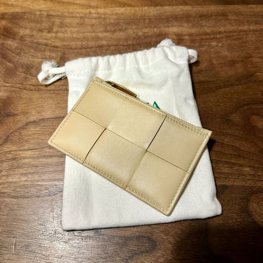 Bottega Veneta 米色卡片包-0