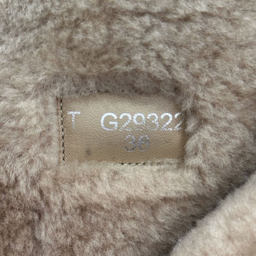 Chanel香奈兒 側面刺繡雙C字母logo女款棕色菱格紋中筒靴短靴 36碼-6