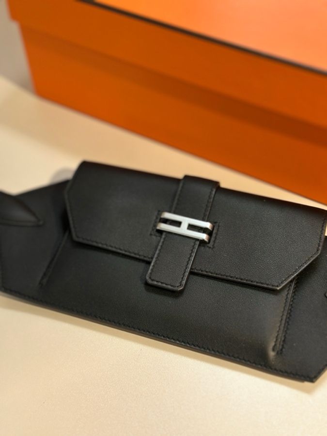 999新 Hermes愛馬仕 s碼 Elan Pocket 黑色腰包 B刻-9