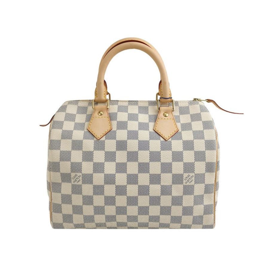 Louis Vuitton (LV) Speedy25植鞣革棋盤格波士頓包手提包-0