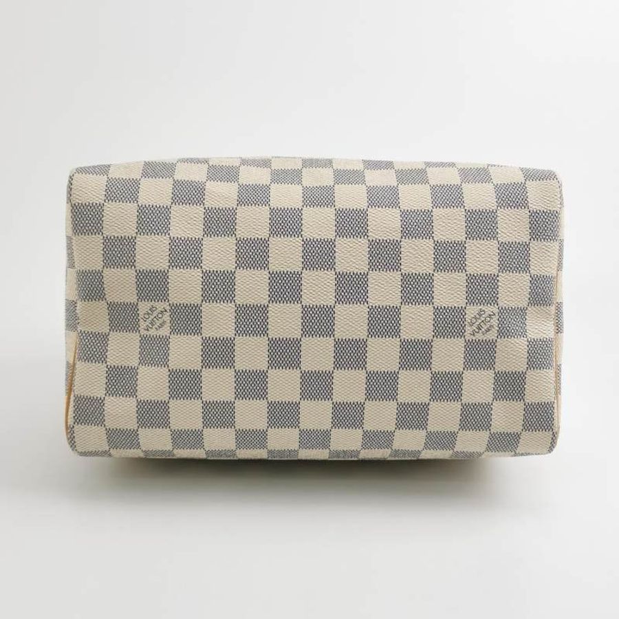 Louis Vuitton (LV) Speedy25植鞣革棋盤格波士頓包手提包-5