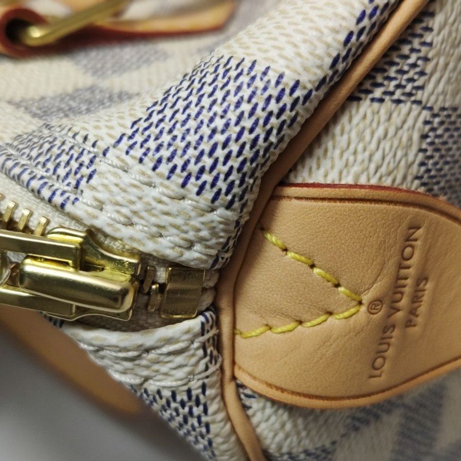 Louis Vuitton (LV) Speedy25植鞣革棋盤格波士頓包手提包-12