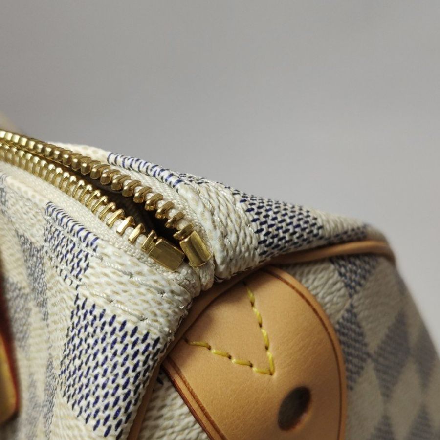 Louis Vuitton (LV) Speedy25植鞣革棋盤格波士頓包手提包-13