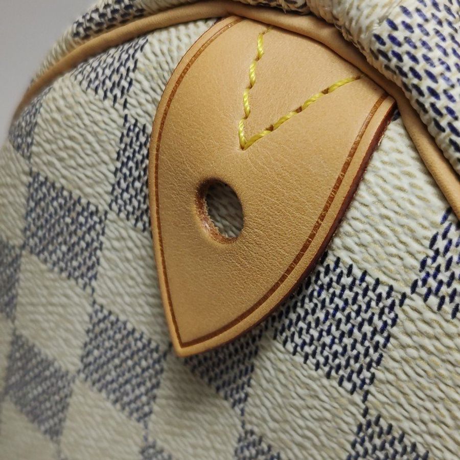 Louis Vuitton (LV) Speedy25植鞣革棋盤格波士頓包手提包-18