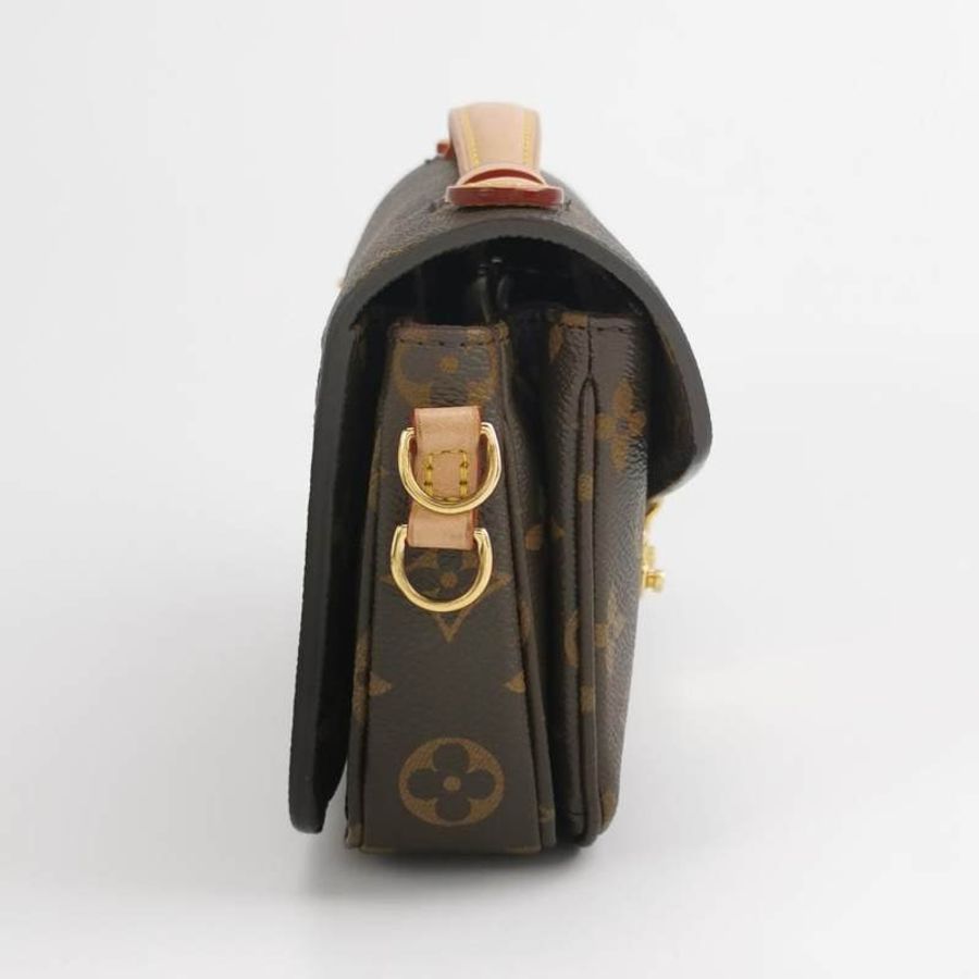 Louis Vuitton (LV) Pochette Metis East West植鞣革老花翻蓋斜背包單肩包晶片款-3