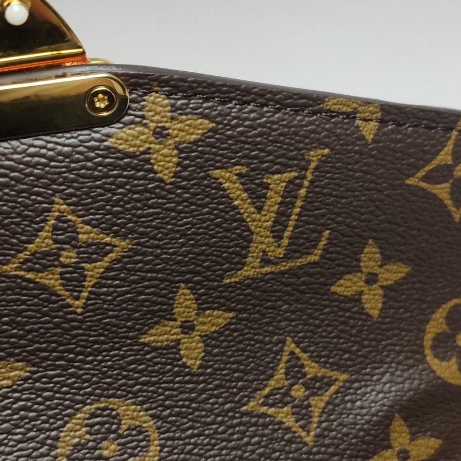 Louis Vuitton (LV) Pochette Metis East West植鞣革老花翻蓋斜背包單肩包晶片款-9