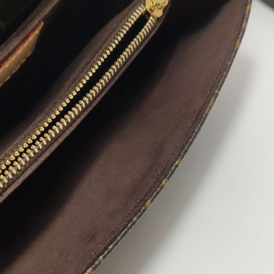 Louis Vuitton (LV) Pochette Metis East West植鞣革老花翻蓋斜背包單肩包晶片款-10
