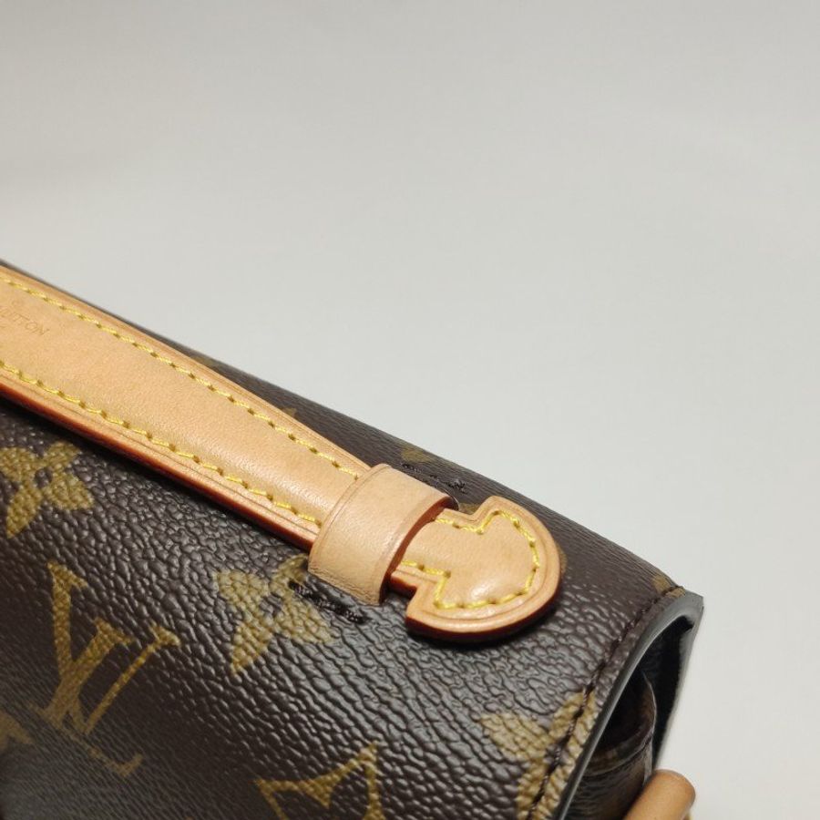 Louis Vuitton (LV) Pochette Metis East West植鞣革老花翻蓋斜背包單肩包晶片款-15