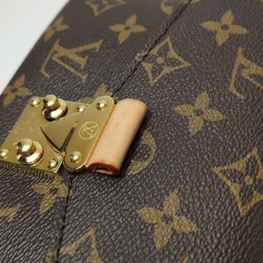 Louis Vuitton (LV) Pochette Metis East West植鞣革老花翻蓋斜背包單肩包晶片款-17