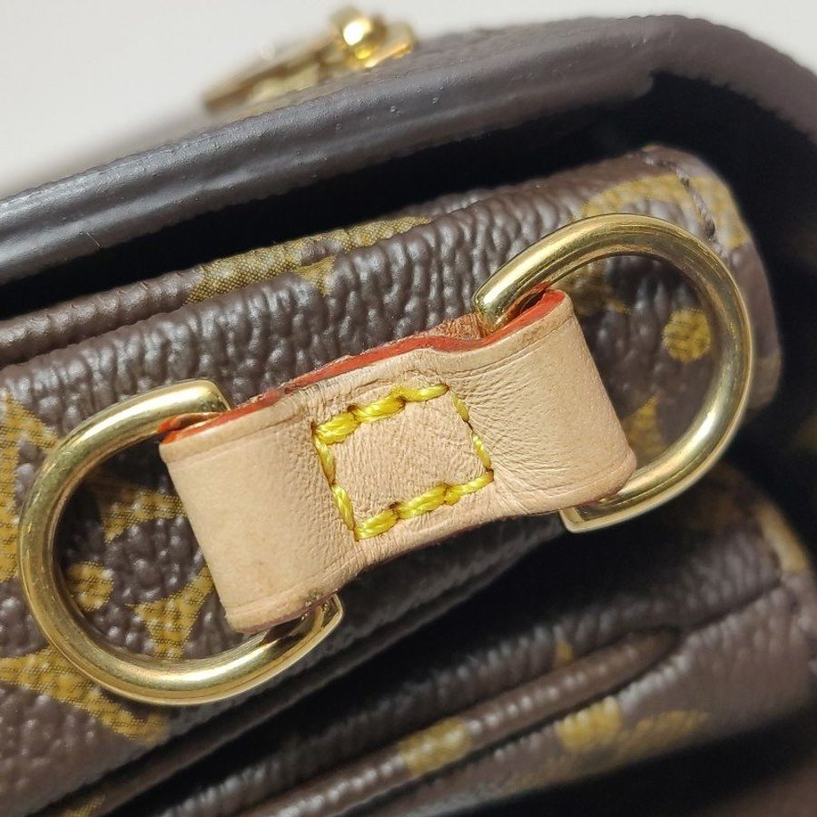 Louis Vuitton (LV) Pochette Metis East West植鞣革老花翻蓋斜背包單肩包晶片款-20