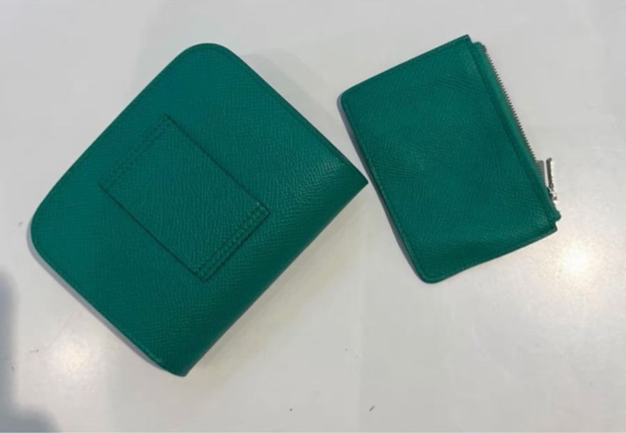 愛馬仕Hermes 康康 Slim 帝王綠白色珐琅扣-1