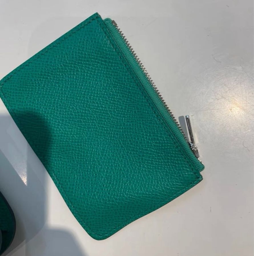 愛馬仕Hermes 康康 Slim 帝王綠白色珐琅扣-2