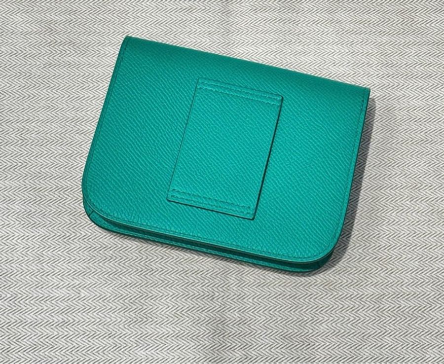 Hermes 愛馬仕 Slim 康康 帝王綠 金扣-3