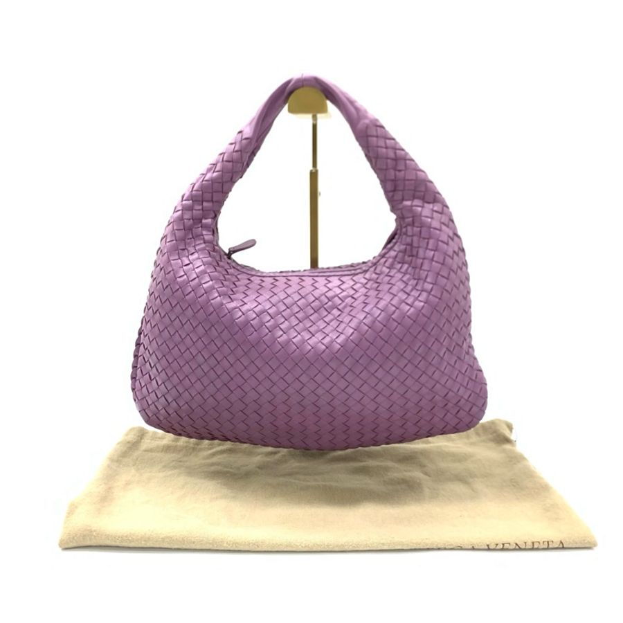 BV 葆蝶家/BOTTEGA VENETA hobo和尚包小號腋下包粉紫色-6