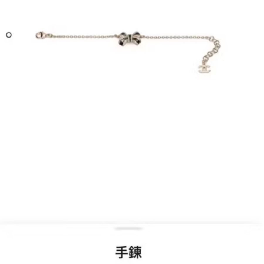CHANEL 香奈兒《全新》25B 黑白蝴蝶結水鑽手鍊|淡金色|專櫃購入|全配附購證-8