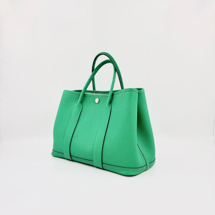 HERMES - 薄荷綠TC皮garden party 30cm托特包-2