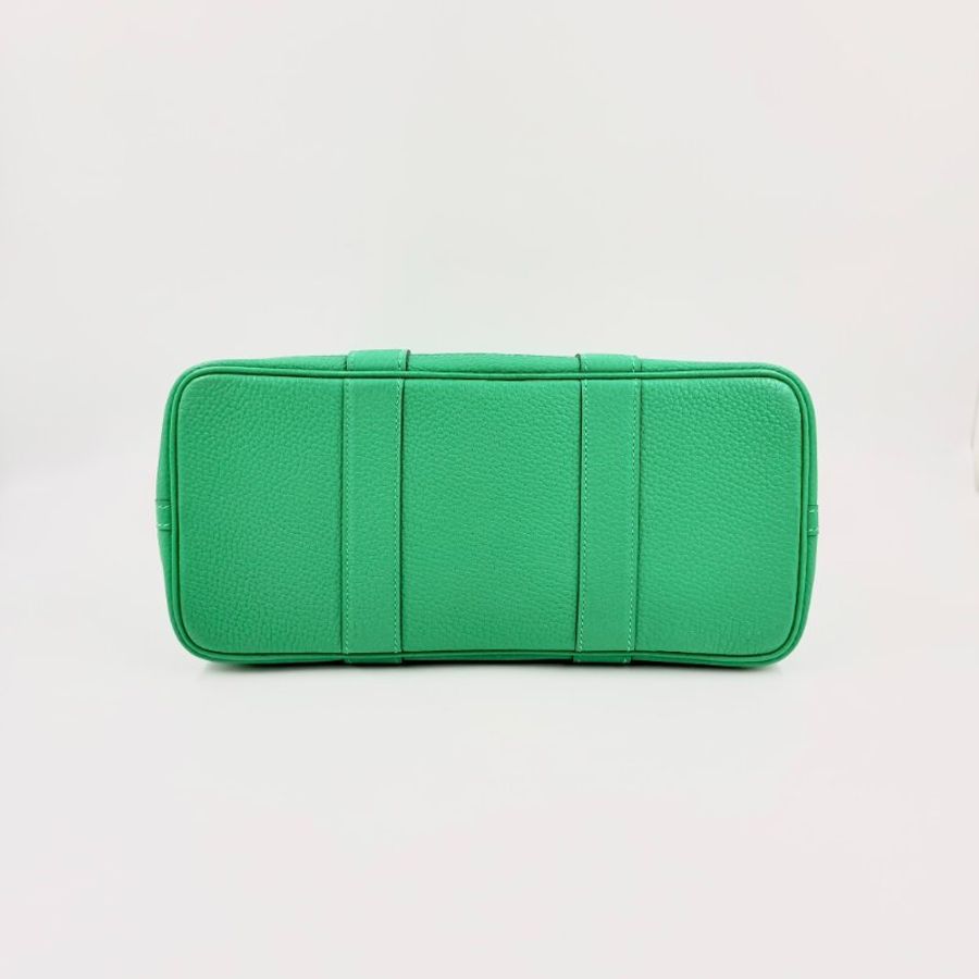 HERMES - 薄荷綠TC皮garden party 30cm托特包-4