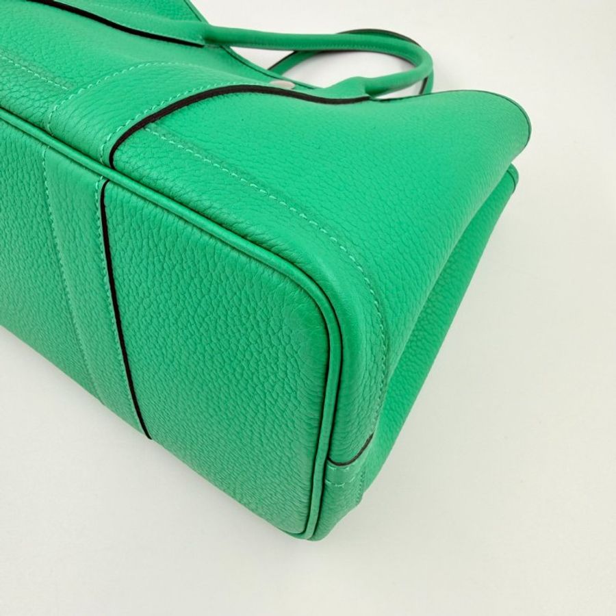HERMES - 薄荷綠TC皮garden party 30cm托特包-6