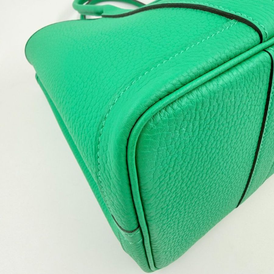 HERMES - 薄荷綠TC皮garden party 30cm托特包-7