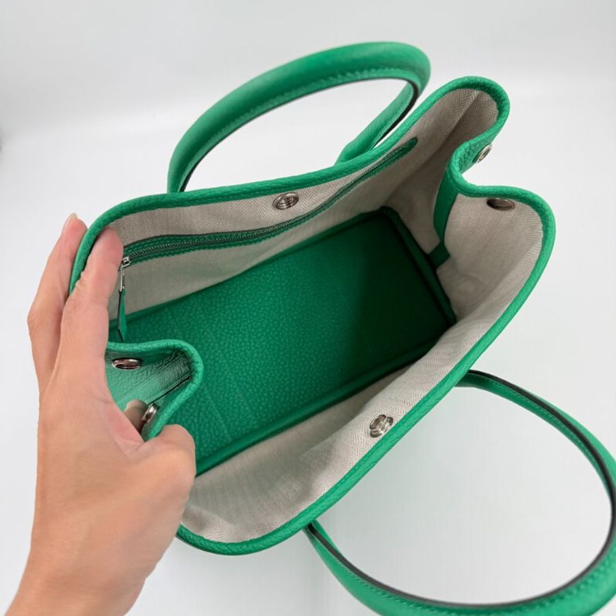 HERMES - 薄荷綠TC皮garden party 30cm托特包-16