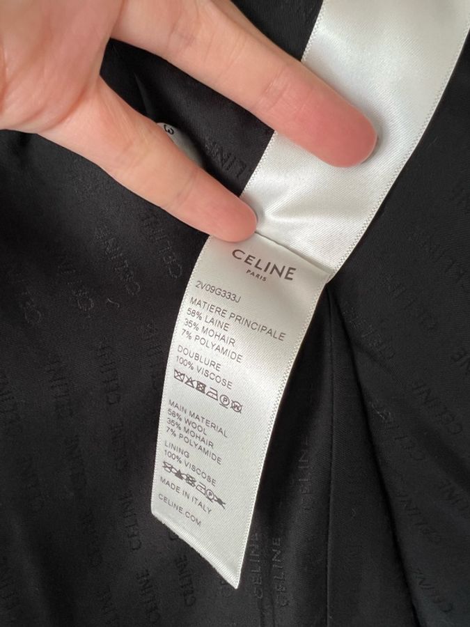 ::CELINE:: 金釦黑色毛呢短版外套36號-5