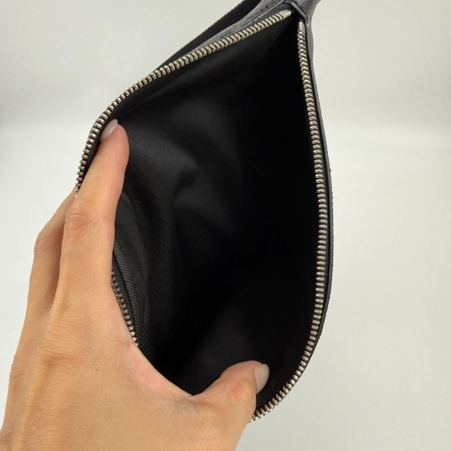 Louis Vuitton -黑灰原花銀釦Duo胸口包m30936-10