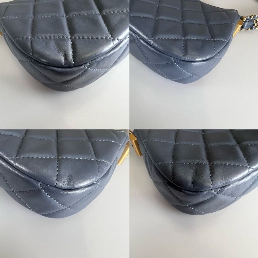 CHANEL 霧霾藍19 HOBO腋下包 AP3647/晶片款-7