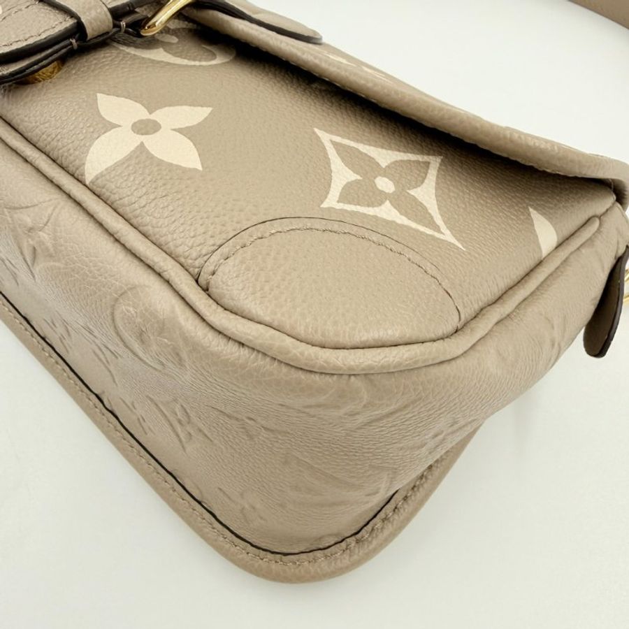 Louis Vuitton - 斑鳩灰牛皮壓紋Diane金釦手提肩背包-9