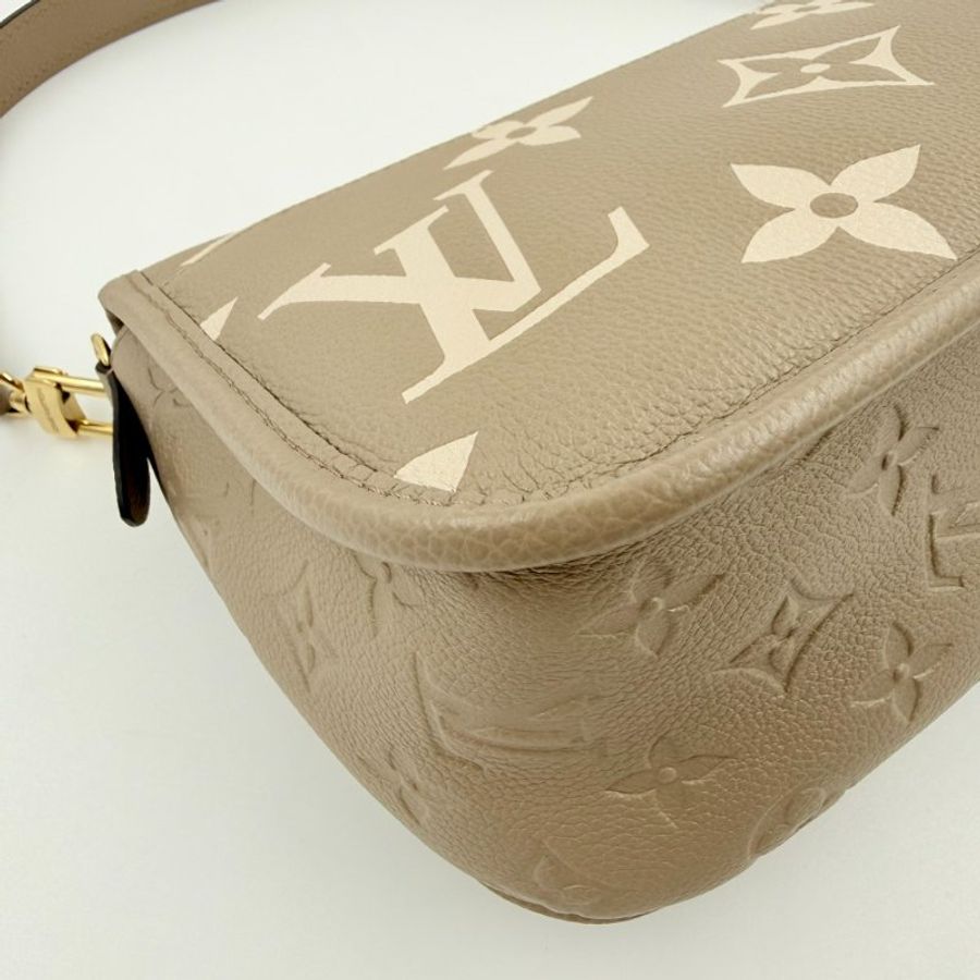 Louis Vuitton - 斑鳩灰牛皮壓紋Diane金釦手提肩背包-10