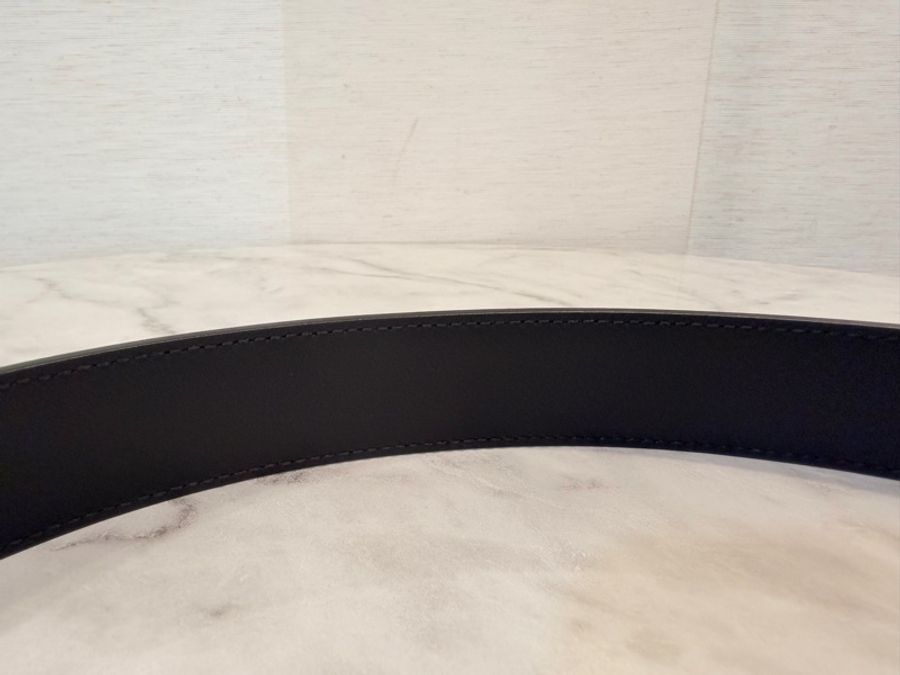 Gucci 黑牛皮雙G 馬夢腰帶 95公分-9