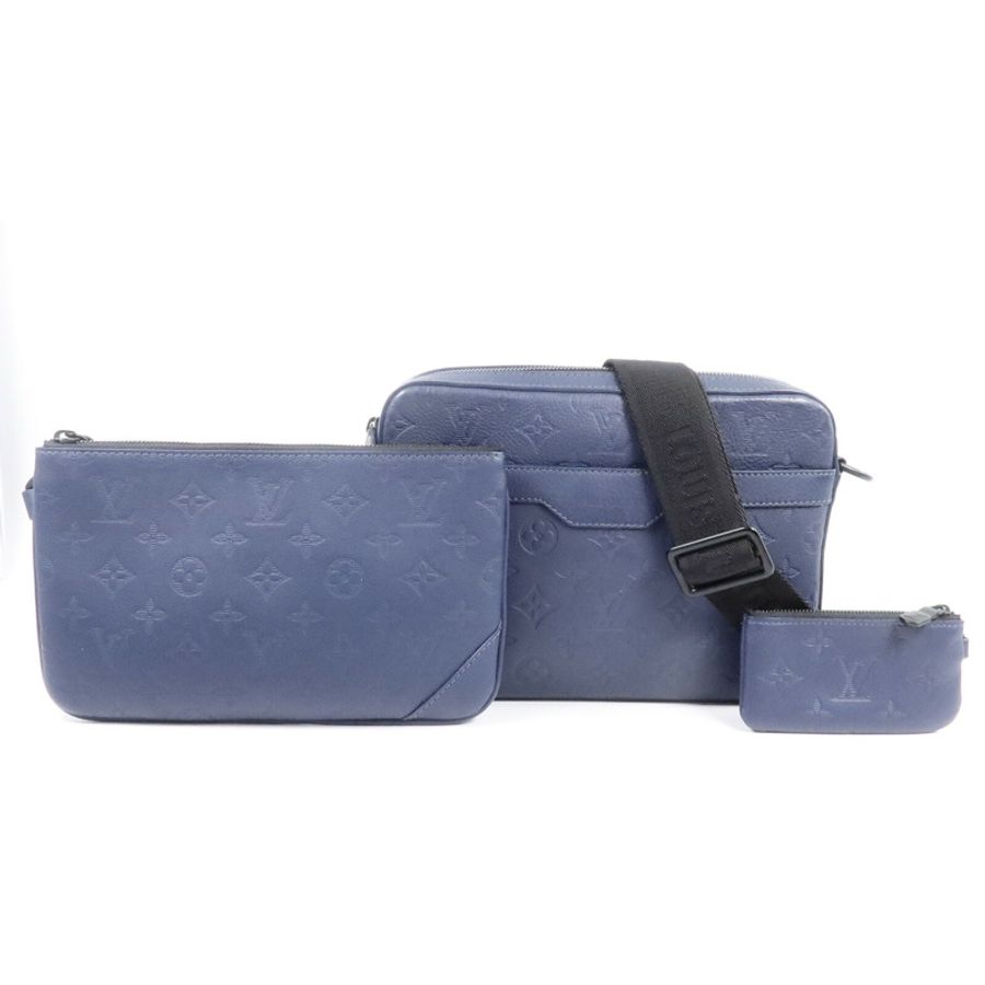 LOUIS VUITTON Monogram Shadow Trio Messenger肩背袋-7