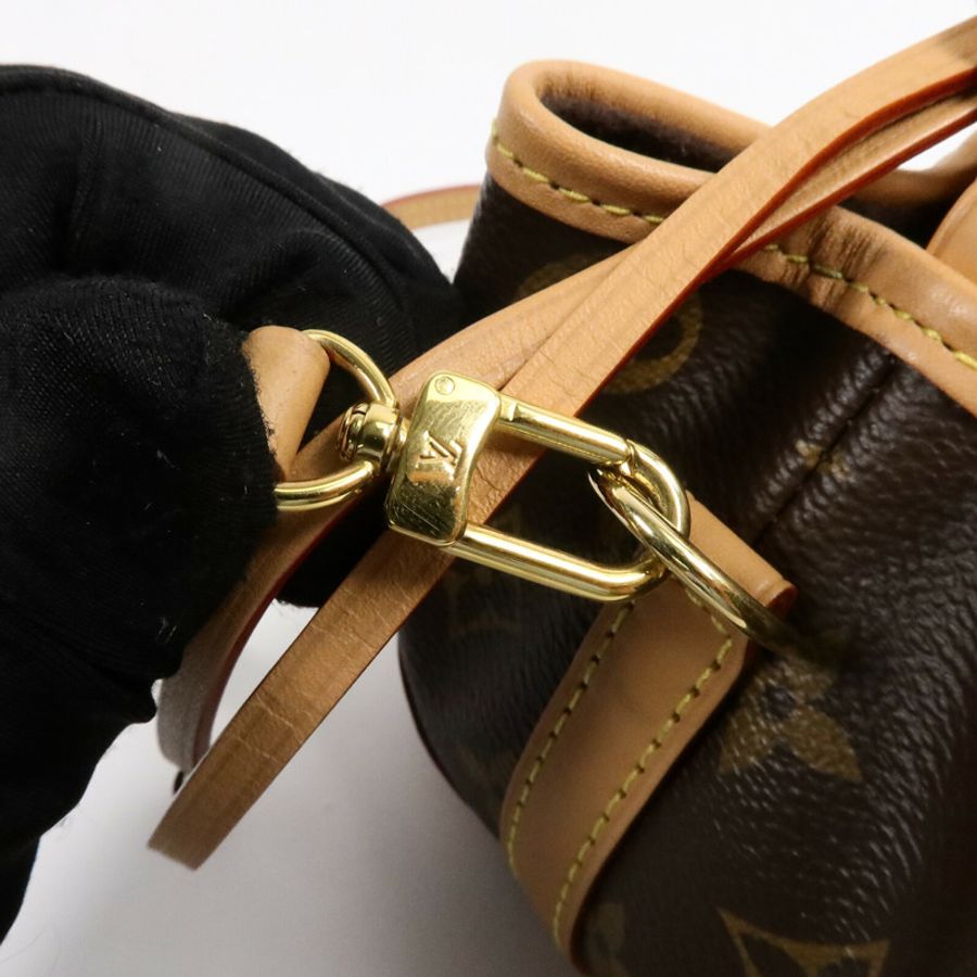 LOUIS VUITTON Monogram Noe Purse 金扣肩背袋-14