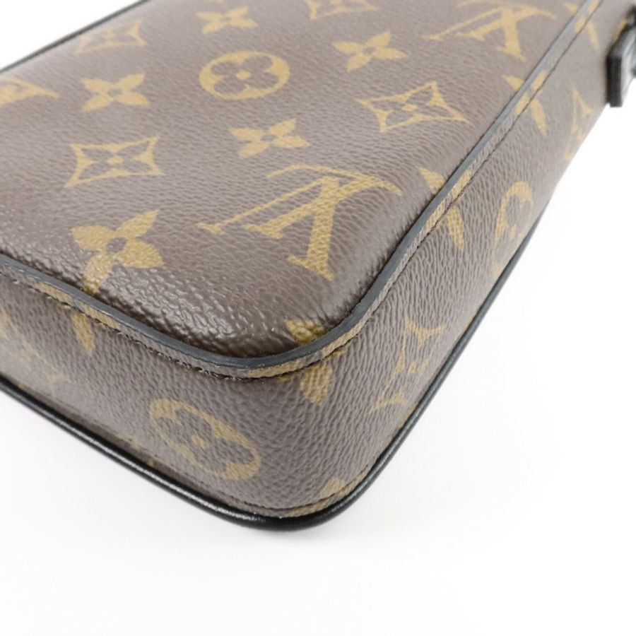 LOUIS VUITTON Monogram Macassar S-Lock肩背袋-10