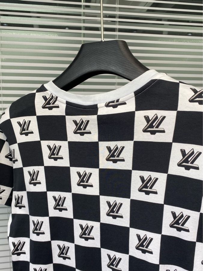 【99新】Louis Vuitton LV 短袖 tee 黑白棋盤格 鏈條-3