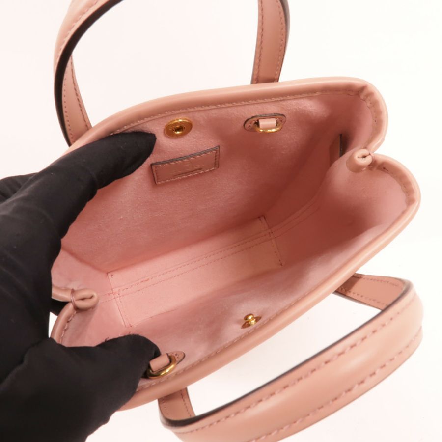 GUCCI 牛皮皮革GG Leather Super Mini To Bag手挽肩背兩用袋-4