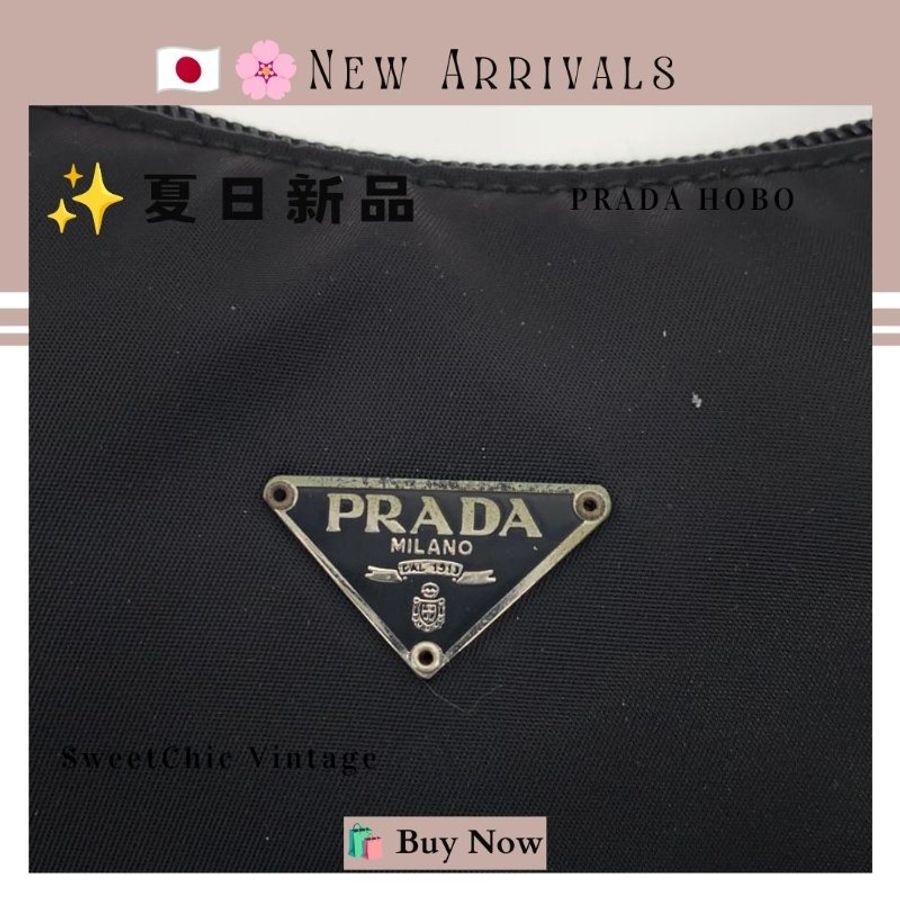 🛍️🎁 26 🔥7月新品【預訂】 💘PRADA 經典黑色尼龍手提包 Prada Hobo Bag Black 🔥 熱賣款 PRADA 經典款 🔥💖 ✨-7