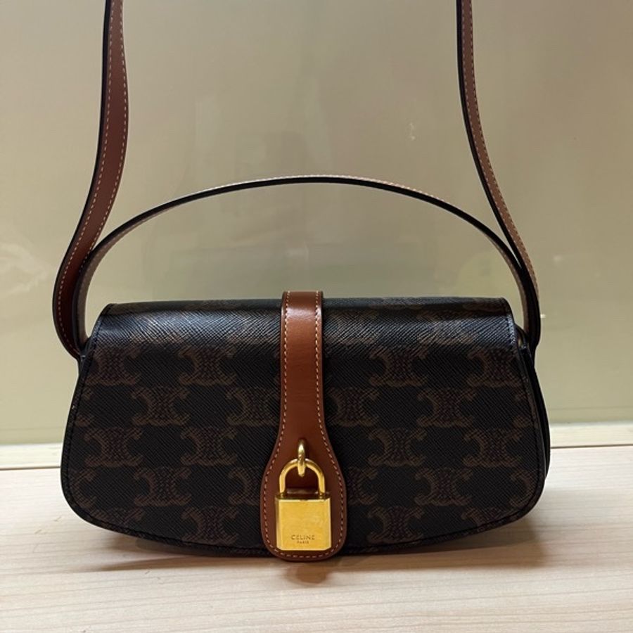 Celine 老花鎖頭單肩手提包-1