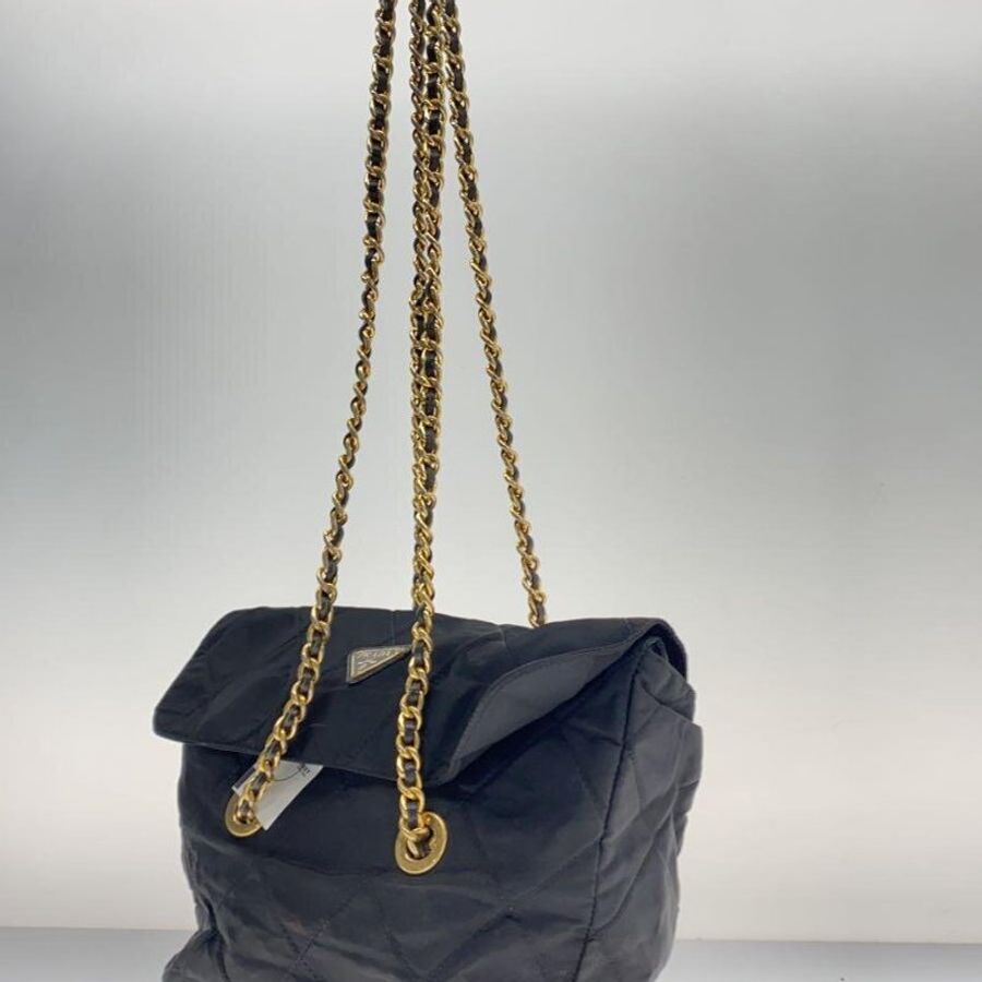 🛍️🎁 26 🔥7月新品【預訂】 💘PRADA 經典黑色尼龍鏈條單肩包 🔥 熱賣款 PRADA Chain Bag 🔥-5