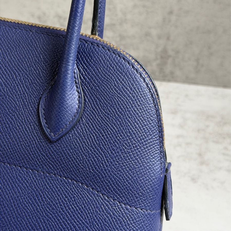 Hermes bolide 27 水墨藍 Epsom皮D刻-6